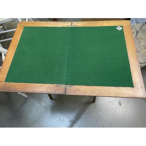 822 - A folding card table with green felt center COLLECT ONLY