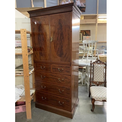 825 - A mahogany cabinet with 2 over 3 drawers COLLECT ONLY