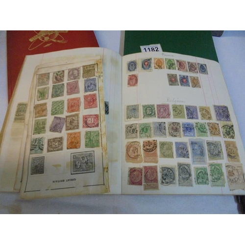 1182 - A collection of five albums of stamps including GB and commonwealth.