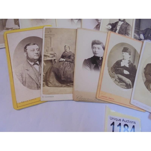 1184 - A collection of Victorian portrait photographs.