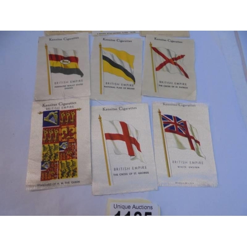 1185 - Twelve Kensitas silk cigarette cards of British Empire flags.