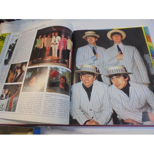 1191 - The Beatles Forever book, The Beatles and illustrated record and 3 x 45 rpm records.