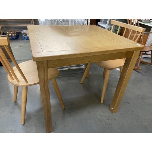 826 - A modern square table with 2 chairs COLLECT ONLY