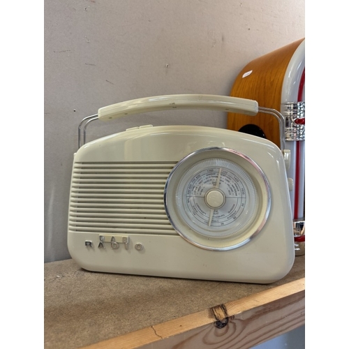 341 - A vintage style Steepletone radio/ vertical CD player & vintage style DAB radio  COLLECT ONLY