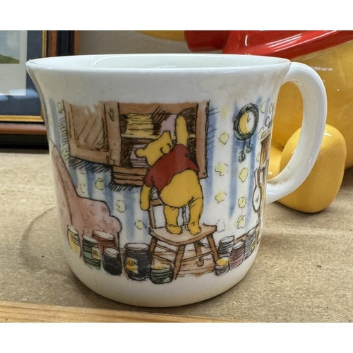 350 - A Royal Doulton WP53 Winnie The Pooh A sleepy day in hundred acre wood, a mug & a Border Fine Arts t... 