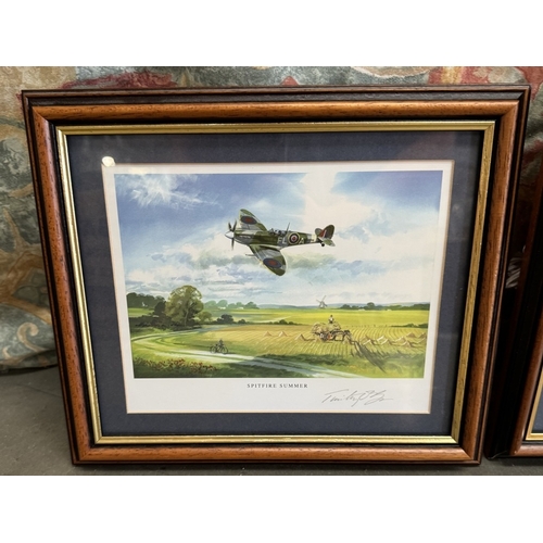 352 - 3 framed & glazed signed RAF prints, limited edition by Timothy O'Brien. COLLECT ONLY.