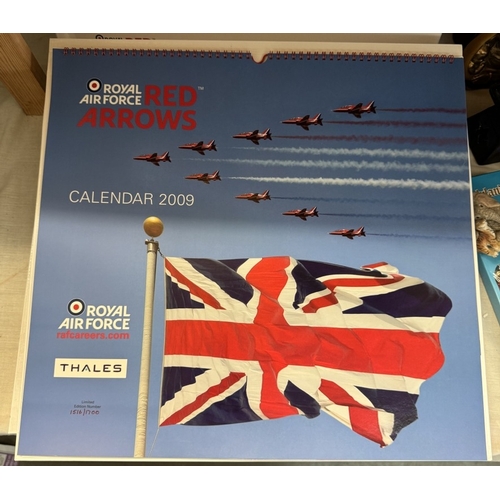 361 - 6 rare RAF Red Arrows calendars 2008-2014