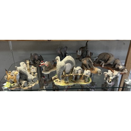 363 - A quantity of Tuskers elephant figures including working together CA03825 (limited edition of 600), ... 