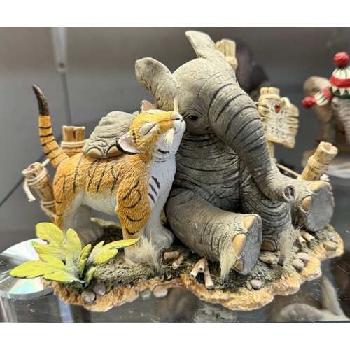 363 - A quantity of Tuskers elephant figures including working together CA03825 (limited edition of 600), ... 