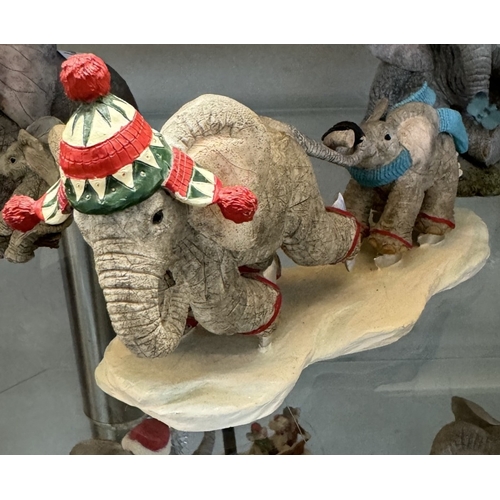 363 - A quantity of Tuskers elephant figures including working together CA03825 (limited edition of 600), ... 