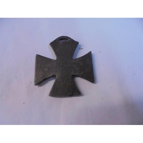 1200B - A WW1 anti German propaganda iron cross and an 1813 Imperial cross.