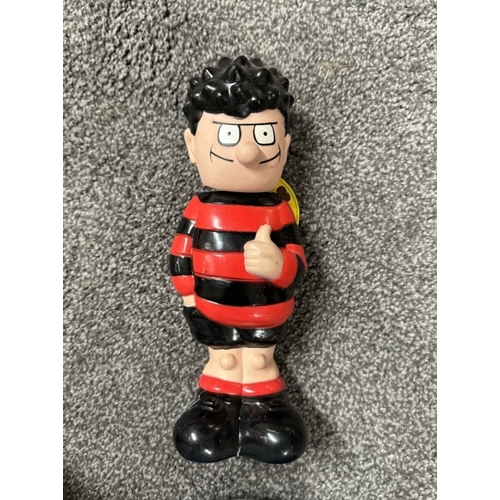 224 - A collection of Dennis The Menace toys, Primus items etc