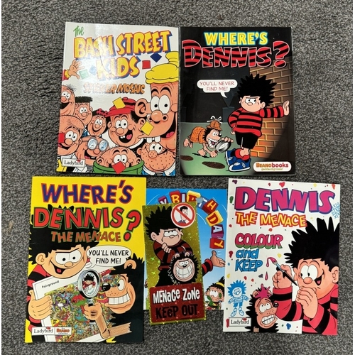 224 - A collection of Dennis The Menace toys, Primus items etc