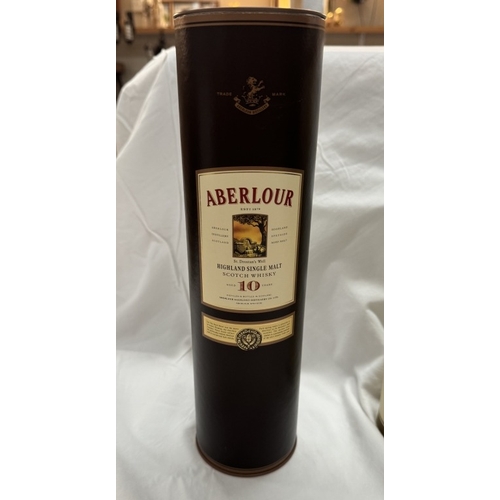 378 - 3 bottles of whiskey including Aberlour 10 years, Glen Darbach 12 years & The Famous Grouse vintage ... 