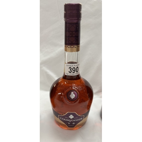 390 - 3 bottles of brandy, Martell V.S.O.P, 3 barrels of Courvoisier V.S COLLECT ONLY