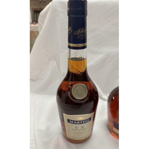 390 - 3 bottles of brandy, Martell V.S.O.P, 3 barrels of Courvoisier V.S COLLECT ONLY