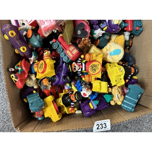 233 - A box of vintage McDonalds toys