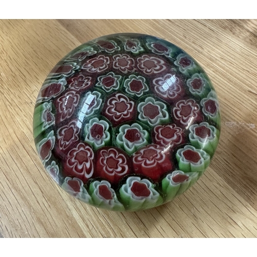 413 - A quantity of glass paperweights including Caithness & an art glass swan