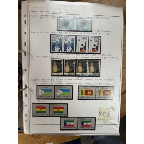 415 - 3 folders full of United Nations stamps