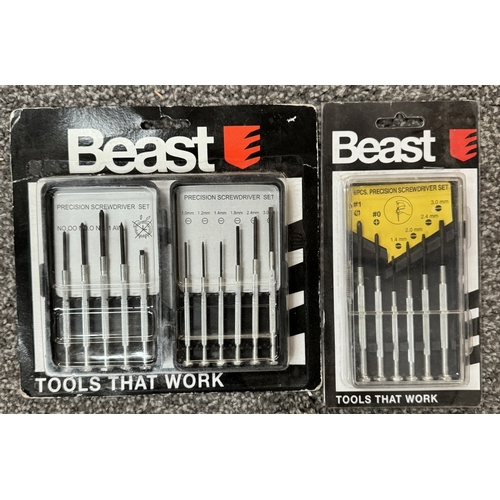 425 - A box of mainly New Beast Precision screwdriver sets etc.