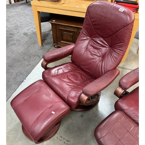 438 - A reclining chair & footstool COLLECT ONLY