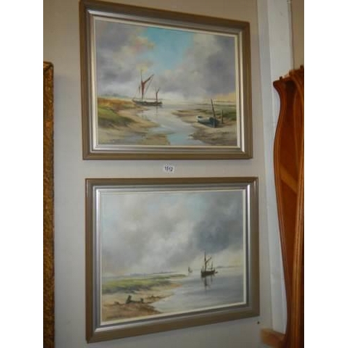 1512 - A pair of 20th century oils on canvas, COLLECT ONLY.