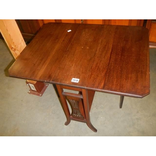 1518 - A good mahogany Sutherland table, COLLECT ONLY.