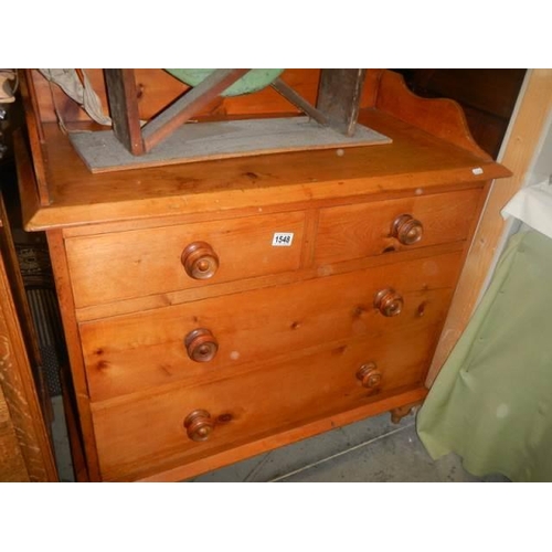 1548 - An early 20th century two over two chest of drawers, COLLECT ONLY