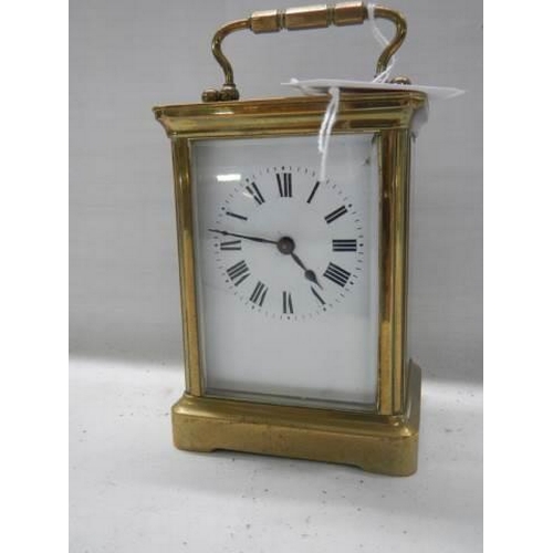 1569 - A good quality brass carriage clock.