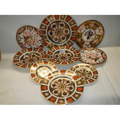 1587 - Nine Royal Crown Derby porcelain plates. COLLECT ONLY.