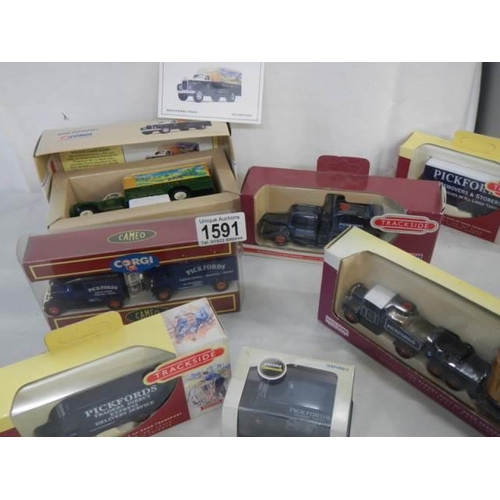 1591 - A quantity of boxed Pickford's die cast models.