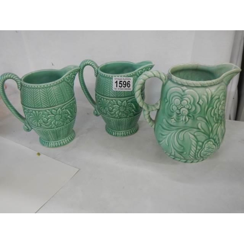 1596 - Three vintage Falcon ware jugs.