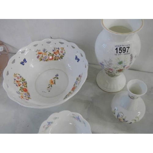 1597 - A good lot of Aynsley porcelain in good condition.