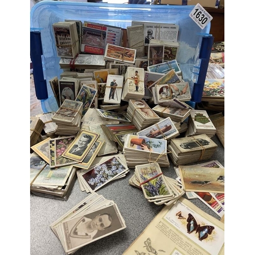 1630 - A large collection of cigarette and tea cards in three boxes.