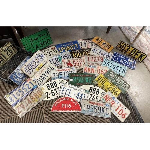 1630B - Collection of number plates from around the world