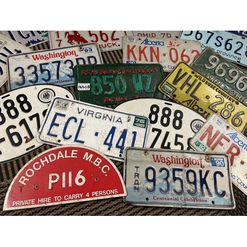 1630B - Collection of number plates from around the world