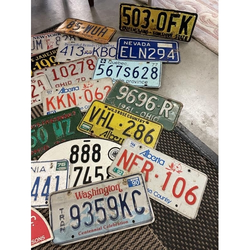 1630B - Collection of number plates from around the world