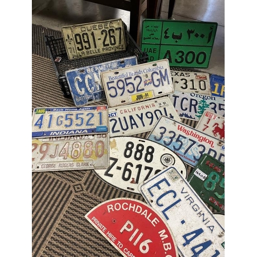 1630B - Collection of number plates from around the world