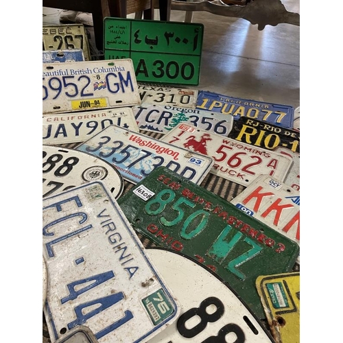 1630B - Collection of number plates from around the world