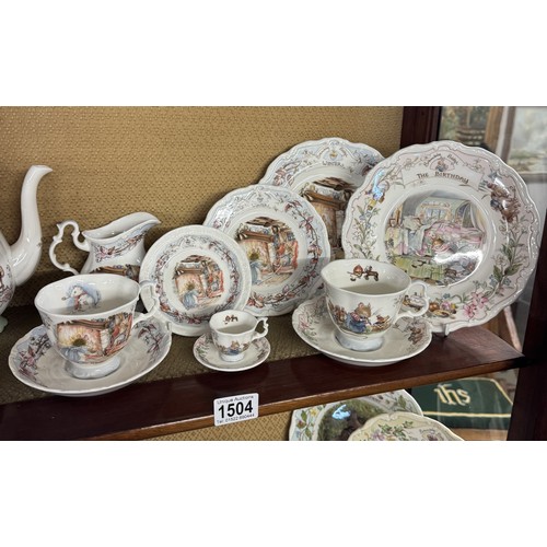 1504 - In excess of forty pieces of Royal Doulton Brambly Hedge porcelain including figures. COLLECT ONLY.