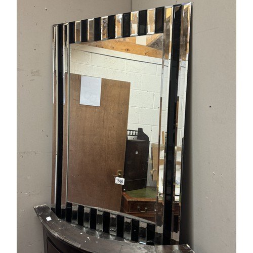 1566 - A good quality art deco style modern wall mirror, COLLECT ONLY.