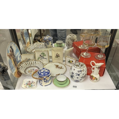 559 - A mixed lot of china etc.