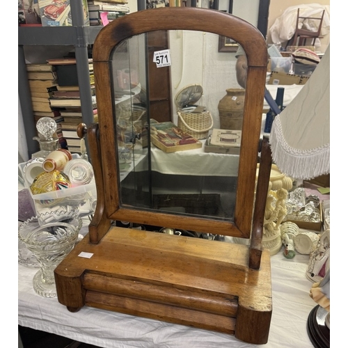 571 - A dressing table mirror with single drawer COLLECT ONLY