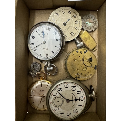 582 - A tray of pocket watch spares