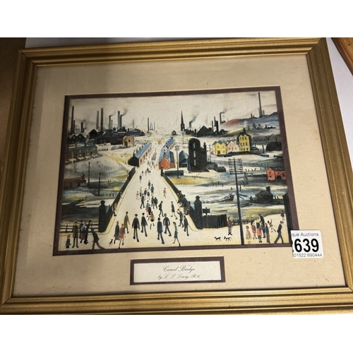 639 - 2 LS Lowry prints