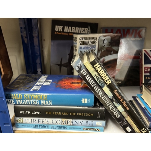 653 - A quantity of books relating to Harrier, Jump jets & other war associated books