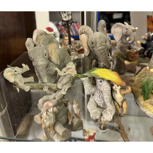 684 - A quantity of Tuskers elephant figures including working together CA03825 (limited edition of 600), ... 