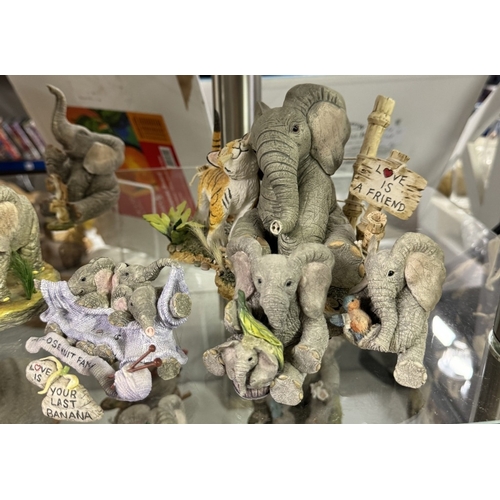 684 - A quantity of Tuskers elephant figures including working together CA03825 (limited edition of 600), ... 