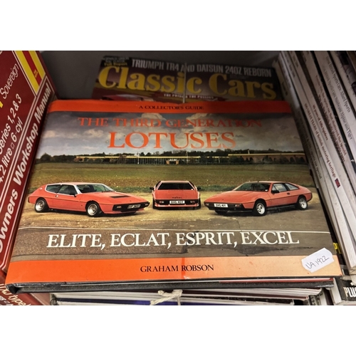 718 - A good lot of Club Lotus magazines including Graham Robson, Third Generation Lotuses collectors guid... 