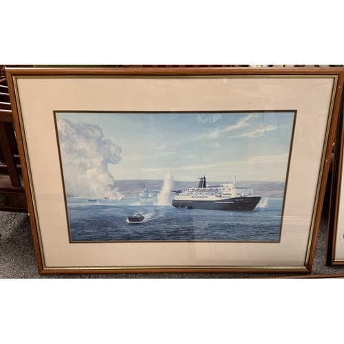 839 - 2 Limited edition signed prints of Canberra no 359/500 Magic Moment Canberra & Sea Princess 359 / 50... 